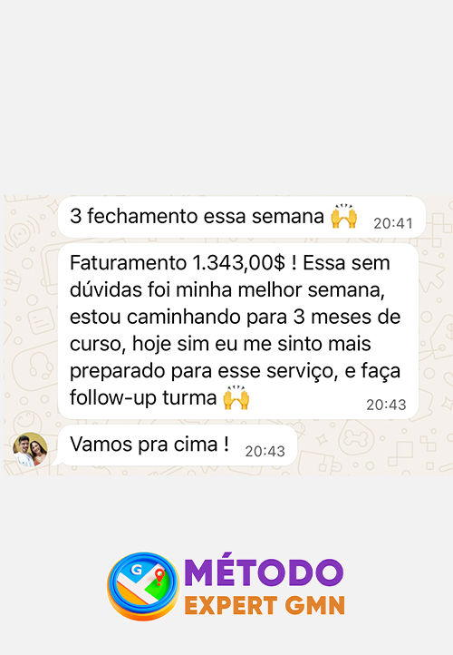 Depoimento de aluno do Método Expert GMN 2